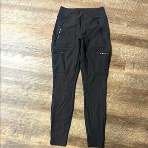 Athleta Black High-Waisted Cargo Leggings